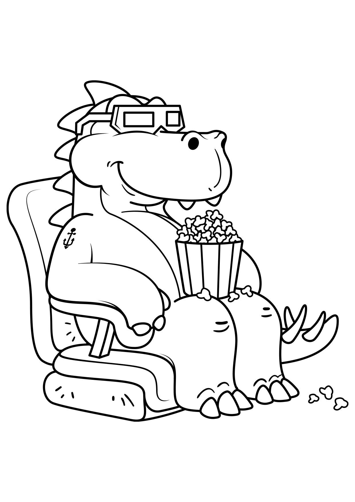 Malvorlage  Dinosaurier ins Kino