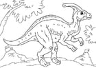 Malvorlage  Dinosaurier - Parasaurolophus