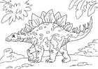 Malvorlagen Dinosaurier - Stegosaurus