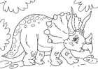 Malvorlage  Dinosaurier - Triceratops