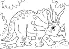 Malvorlagen Dinosaurier - Triceratops