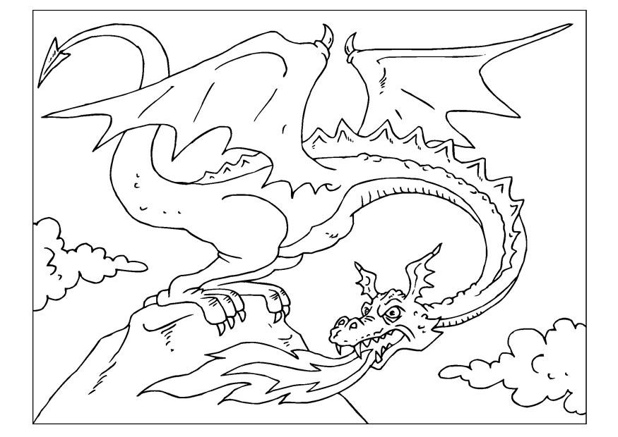 Malvorlage Drache - Kostenlose Ausmalbilder Zum Ausdrucken - Bild 22599.