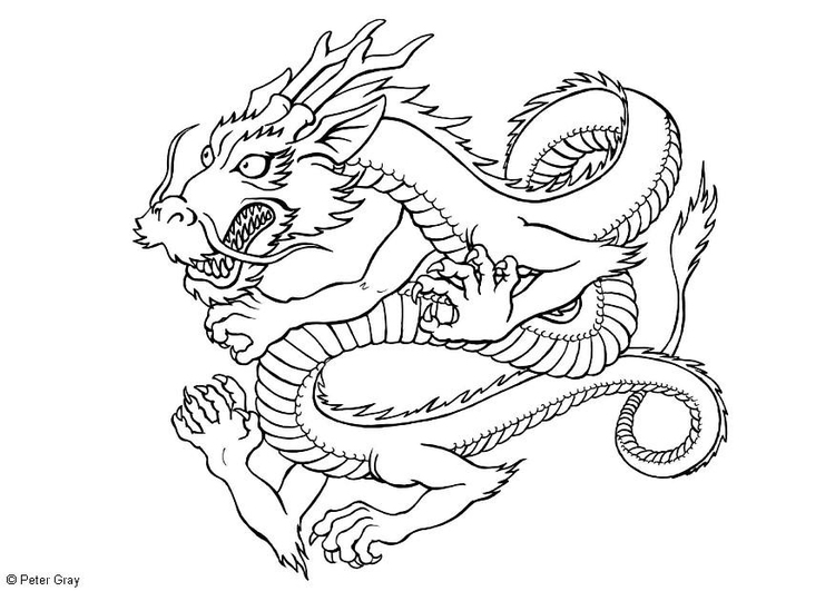 Malvorlage  Drache