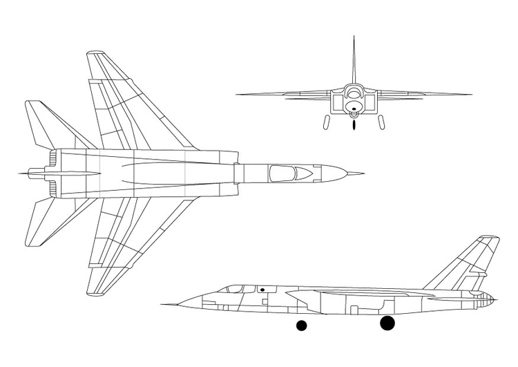 Malvorlage  DÃ¼senjÃ¤ger A-5A Vigilante