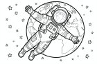 ein Astronaut im Weltraum