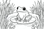 ein Frosch in einem Teich