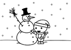 Malvorlagen einen Schneemann bauen