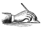 einen Stift halten