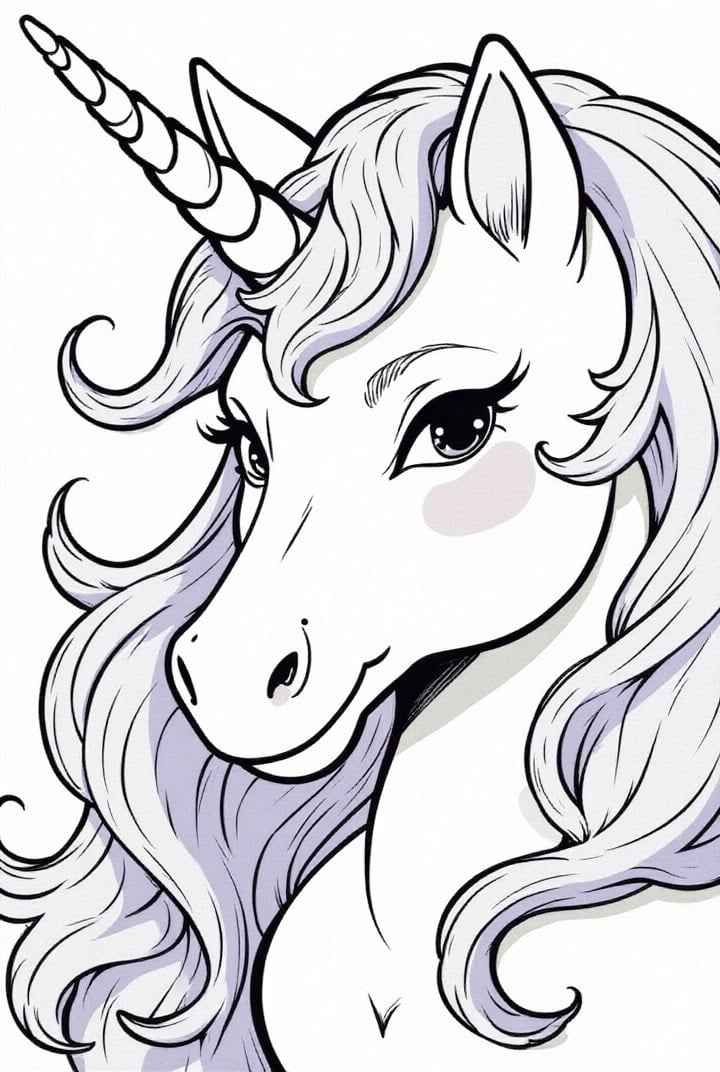 Malvorlage  Einhorn