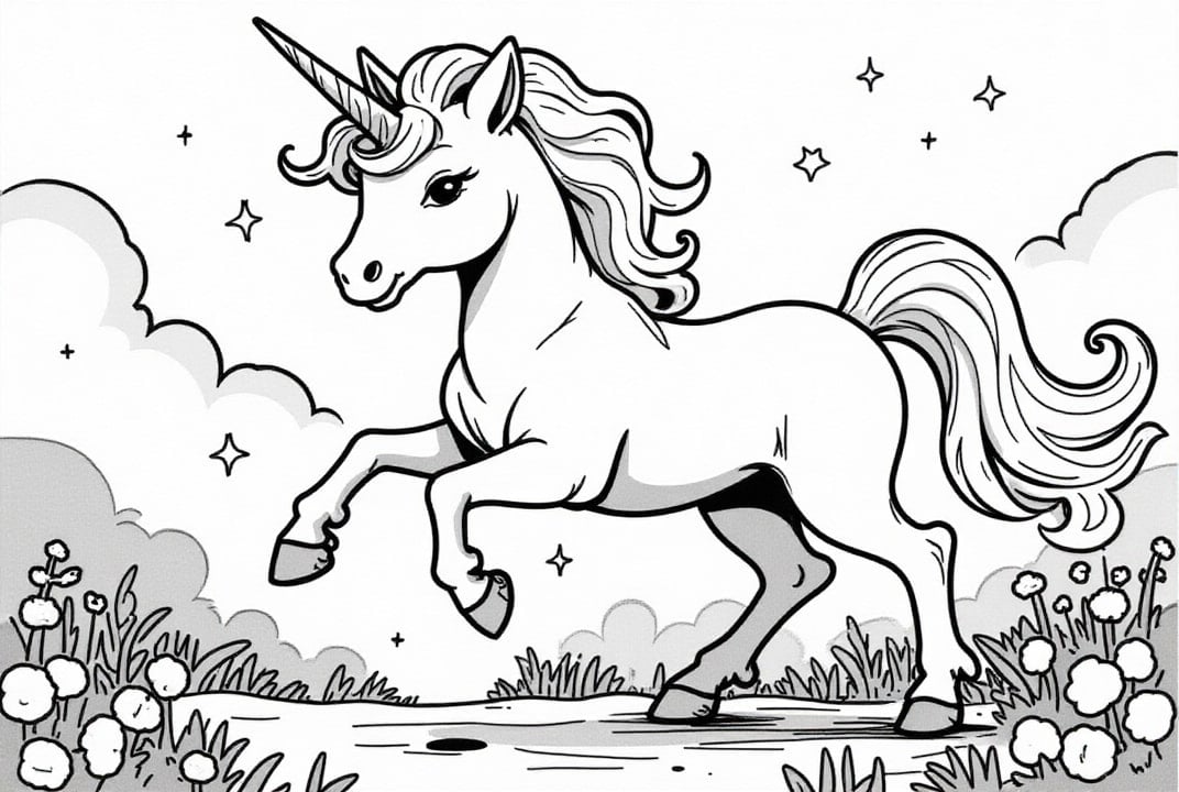 Einhornfohlen auf der Straße