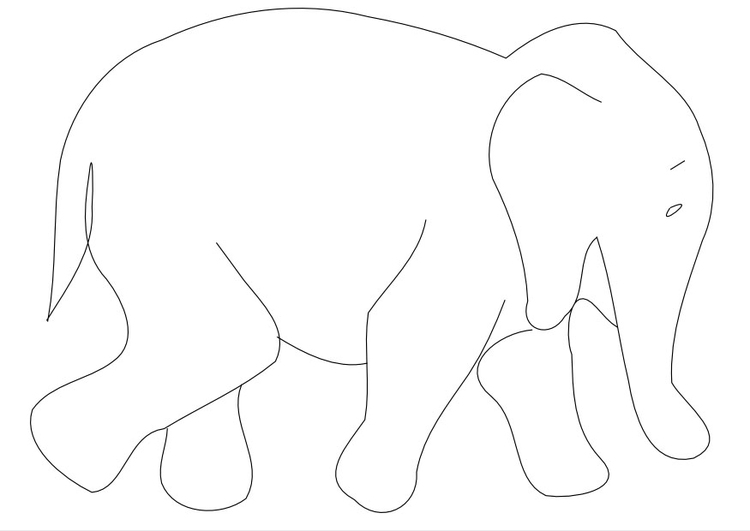 Malvorlage  Elefant