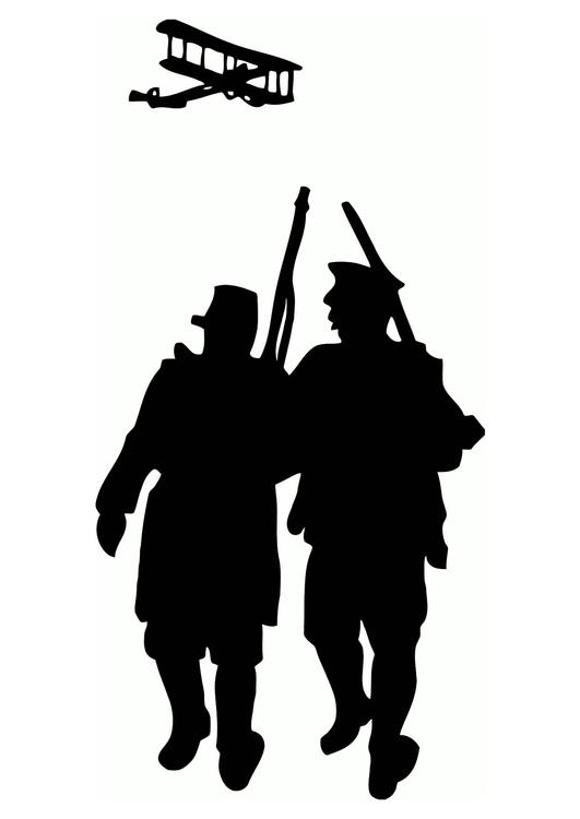 Erster Weltkrieg Silhouette