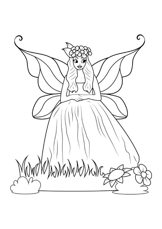 Fee mit Kleid