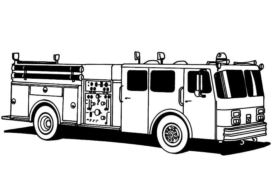 Malvorlage  Feuerwehrwagen