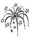 Malvorlage  Feuerwerk