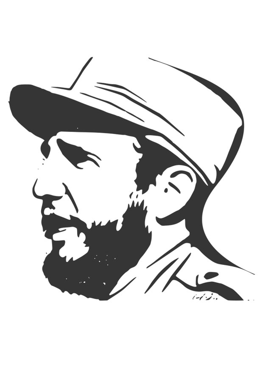 Malvorlage  Fidel Castro
