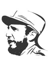 Malvorlage  Fidel Castro