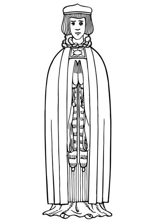 Malvorlage  Figur Mittelalter