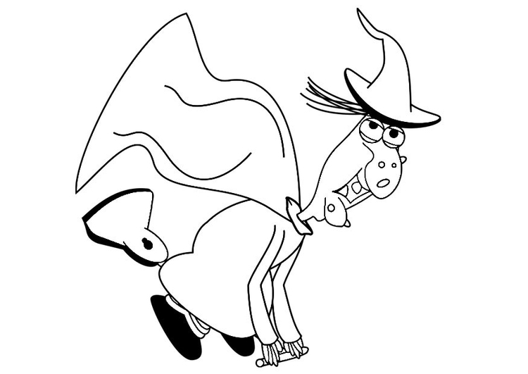 Malvorlage fliegende Hexe Kostenlose Ausmalbilder Zum