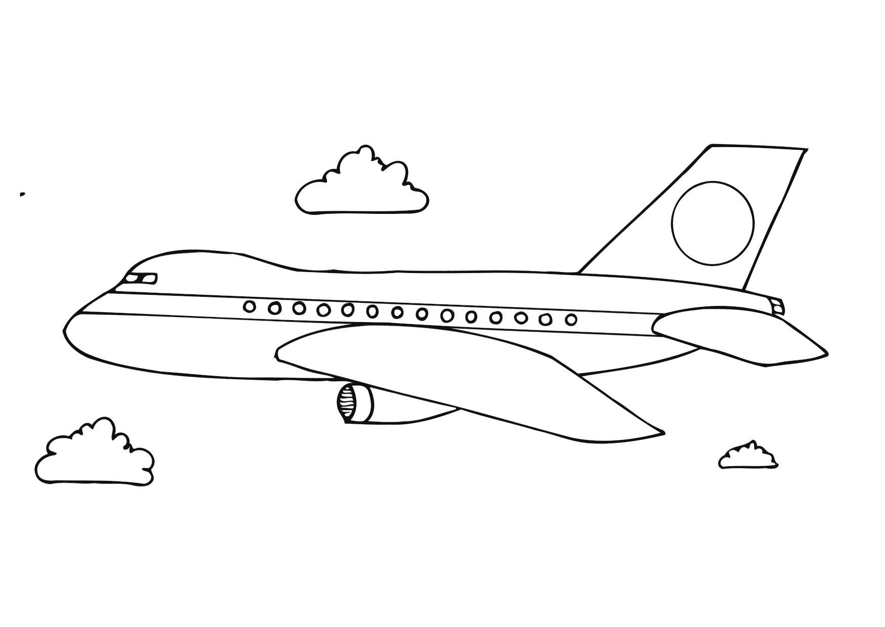 Malvorlage Flugzeug - Kostenlose Ausmalbilder Zum Ausdrucken - Bild 12281.