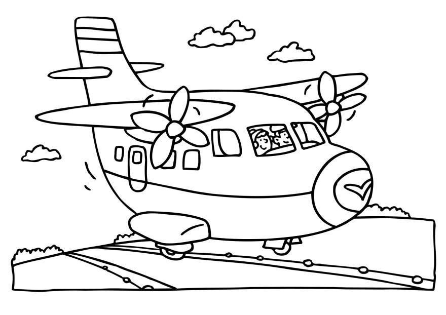 Malvorlage Flugzeug - Kostenlose Ausmalbilder Zum Ausdrucken - Bild 6563.