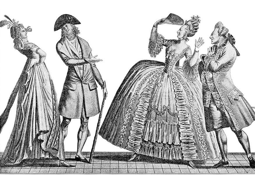 Malvorlage  franzÃ¶sische Mode 18. Jahrhundert