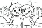Malvorlage freundschaft