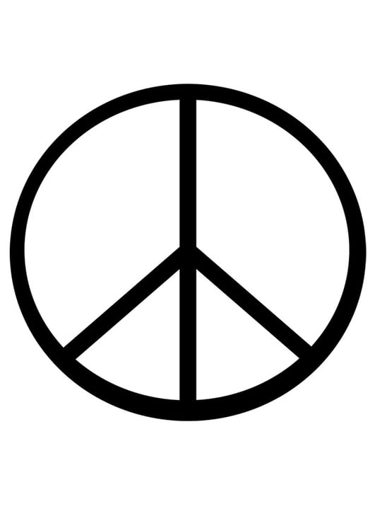 Malvorlage  Friedenszeichen