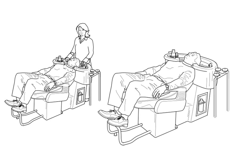 Malvorlage Friseuse Frisiersalon Kostenlose