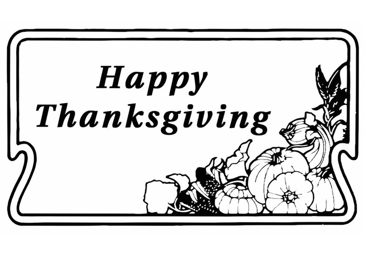 Malvorlage  FrÃ¶hliches Thanksgiving