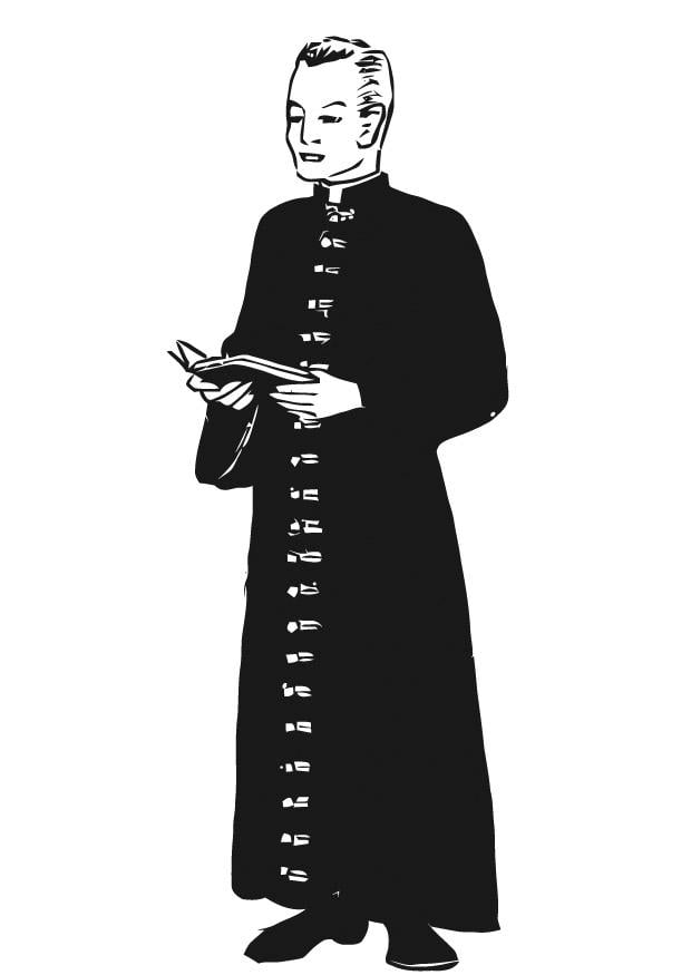 Malvorlage  Geistlicher
