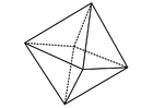 Malvorlage  geometrische Figur - Oktaeder