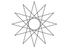 Malvorlage  geometrische Figur - Stern