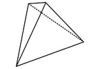 Malvorlage  geometrische Figur - Tetraeder