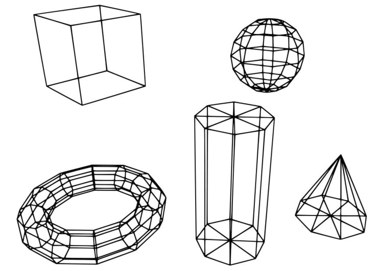 Malvorlage  geometrische Figuren