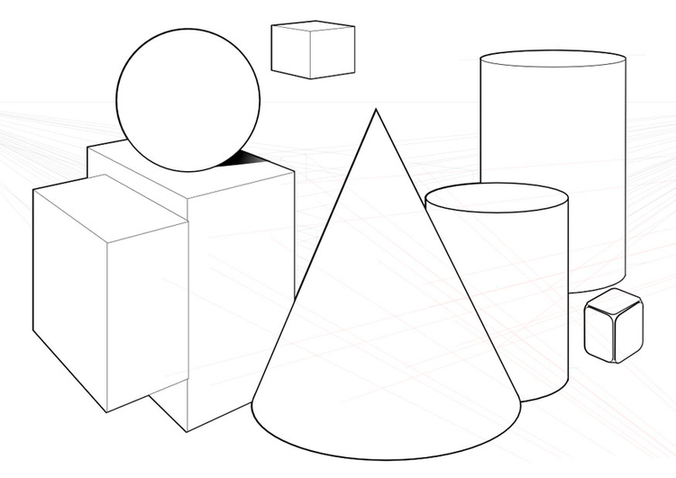 Malvorlage  geometrische Formen