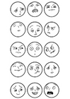 Malvorlagen Gesichtsausdrücke