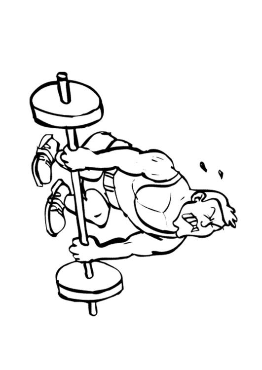 Malvorlage Gewichtheben Ausmalbild 11936.