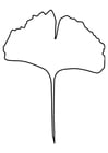 Malvorlage  Ginko Blatt