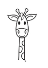 Malvorlage  Giraffenkopf