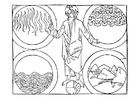 malvorlage Gott und die 4 Elemente