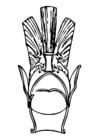 Malvorlagen griechischer Helm