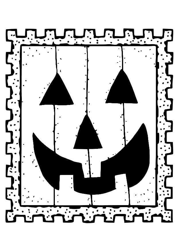 Malvorlage  Halloween Briefmarke