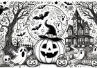 malvorlage Halloween-Horror