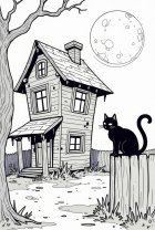 Halloween schwarze Katze
