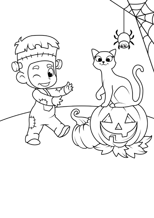 Malvorlage  HalloweenkostÃ¼m