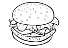 Malvorlage  Hamburger