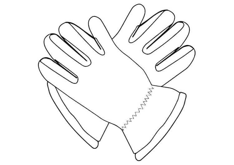 Malvorlage  Handschuhe