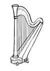 Malvorlage  Harfe