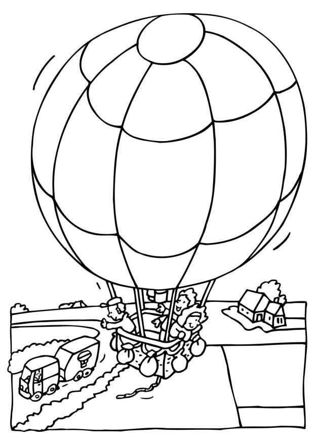 Malvorlage Heissluftballon - Kostenlose Ausmalbilder Zum Ausdrucken